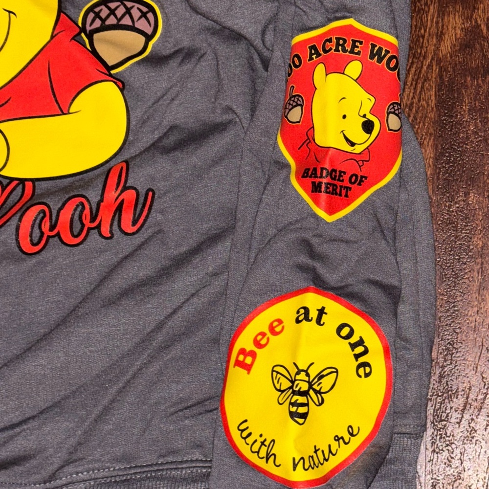 Winnie the Pooh, …Disney Gray Sweatshirt with Red and Yellow Accents NWOT - Picture 3 of 5